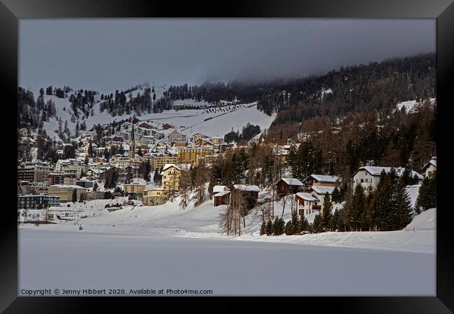 St Moritz Framed Print by Jenny Hibbert