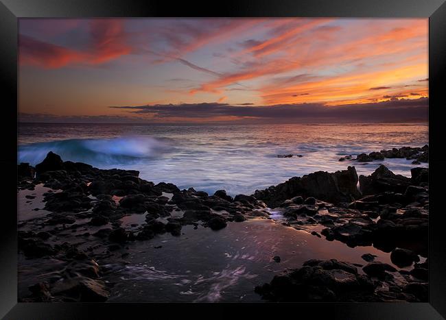 Waves of Paradise Framed Print by Mike Dawson