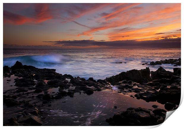 Waves of Paradise Print by Mike Dawson
