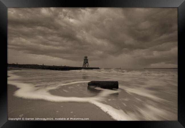 Herd Groyne Framed Print by Darren Johnson