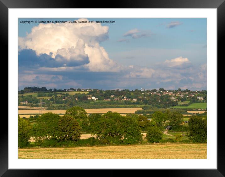 Clouds over Lacey Green Windmill Framed Mounted Print by Elizabeth Debenham