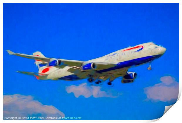 British Airways Boeing 747-436 Art Print by David Pyatt