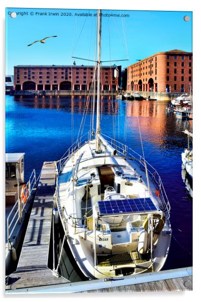 Liverpool's Royal Albert Dock Acrylic by Frank Irwin