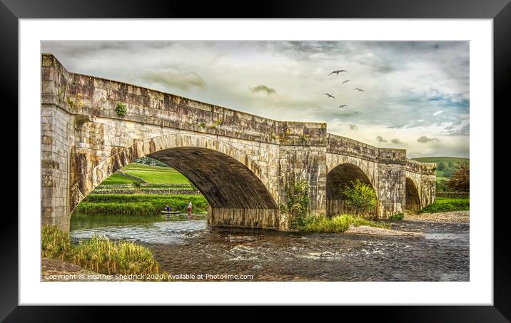 Burnsall Bridge in Summer, Yorkshire Dales Framed Mounted Print by Heather Sheldrick