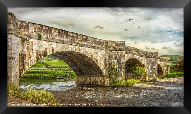 Burnsall Bridge in Summer, Yorkshire Dales Framed Print by Heather Sheldrick