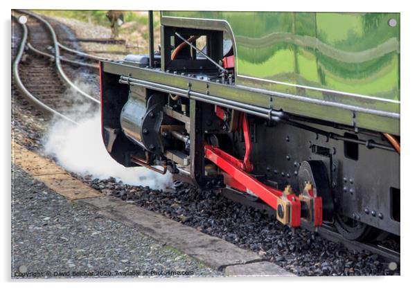 steam train detale  Acrylic by David Belcher