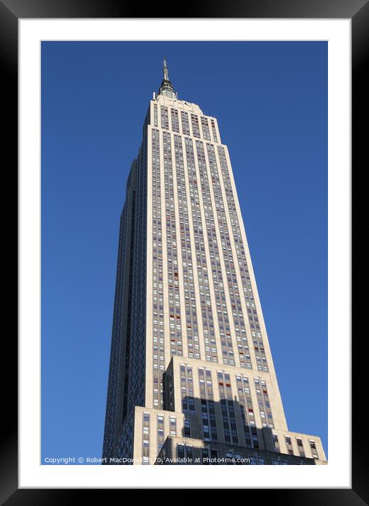 Empire State Building Framed Mounted Print by Robert MacDowall