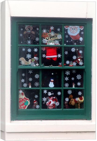 Merry Christmas window Canvas Print by Stephen Hamer