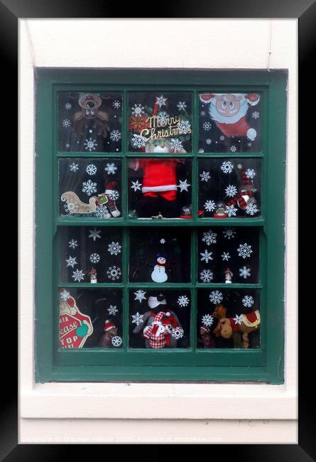 Merry Christmas window Framed Print by Stephen Hamer