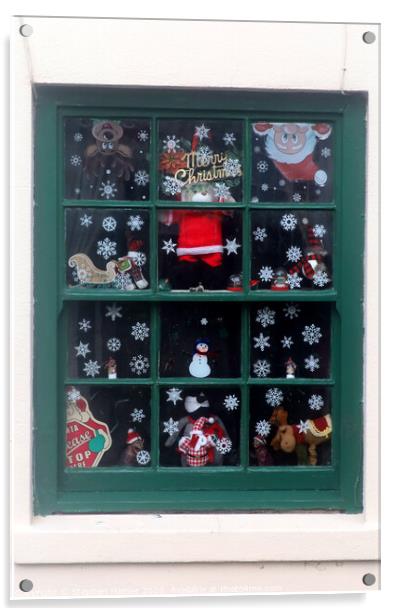 Merry Christmas window Acrylic by Stephen Hamer