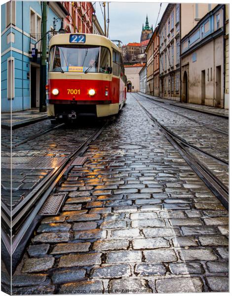 Prague tram Canvas Print by David Belcher