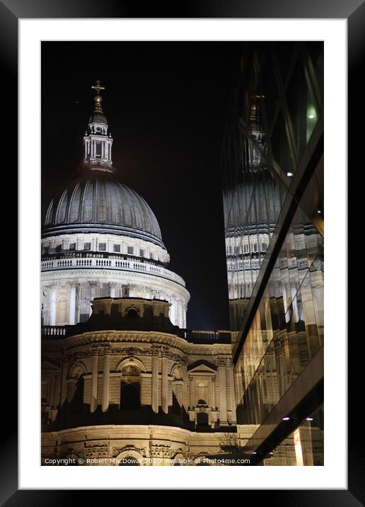 St Paul's Cathedral from One New Change Framed Mounted Print by Robert MacDowall