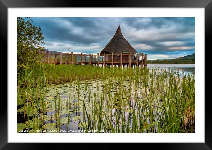 The Crannog Llangorse Lake Brecon Beacons Framed Mounted Print by Gordon Maclaren