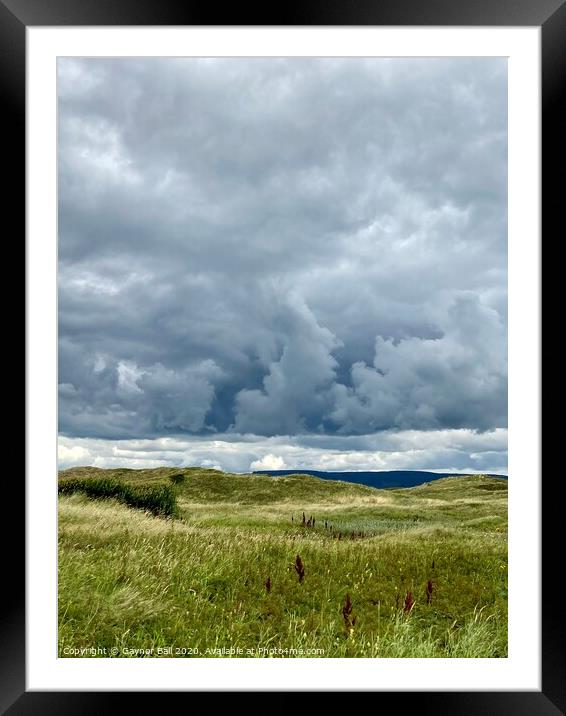 A Storm sky over Kenfig Nature Reserve  Framed Mounted Print by Gaynor Ball