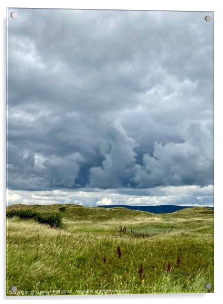 A Storm sky over Kenfig Nature Reserve  Acrylic by Gaynor Ball