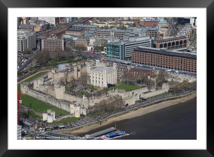 The Tower of London viewed from the Shard Framed Mounted Print by Robert MacDowall