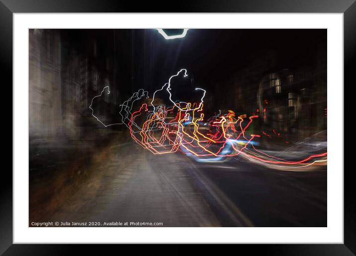 Light trails  Framed Mounted Print by Julia Janusz