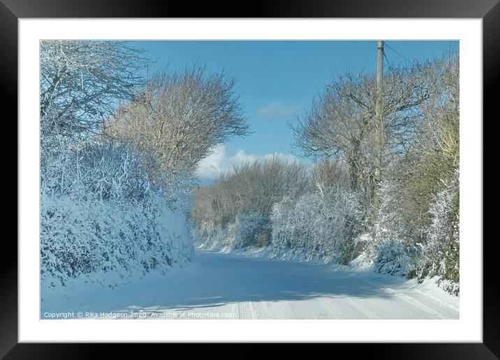 Frozen Hedges, Horsedowns, West Cornwall Framed Mounted Print by Rika Hodgson
