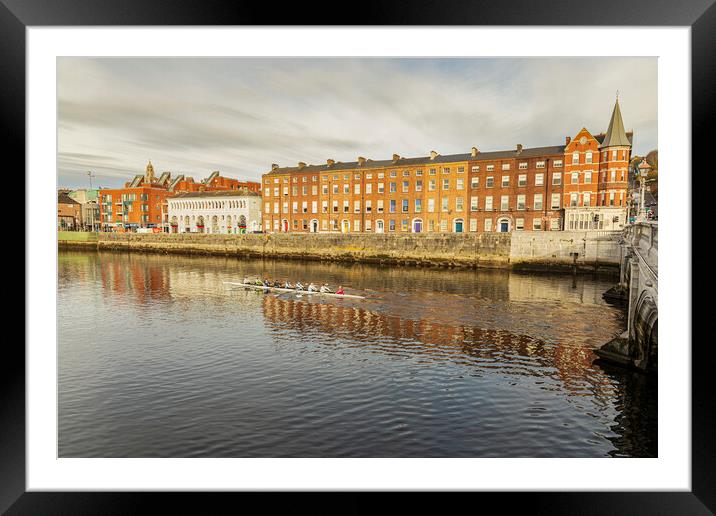 Rowing on the river Lee, Cork, Ireland Framed Mounted Print by Phil Crean