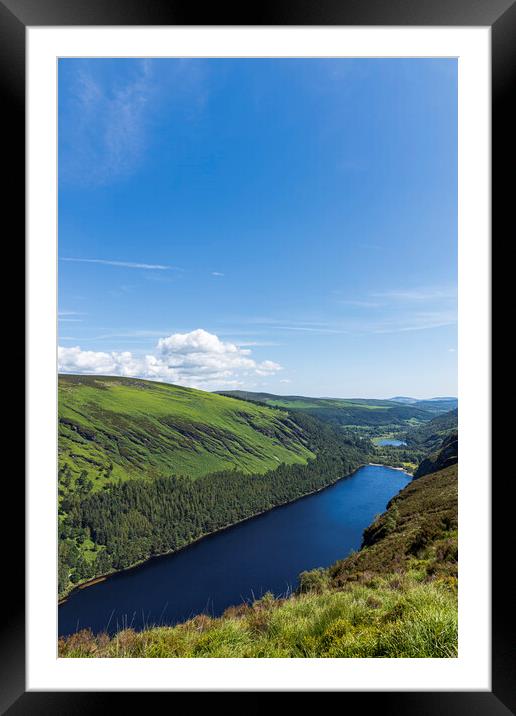 Glendalough valley and Upper lake, Wicklow, Irelan Framed Mounted Print by Phil Crean