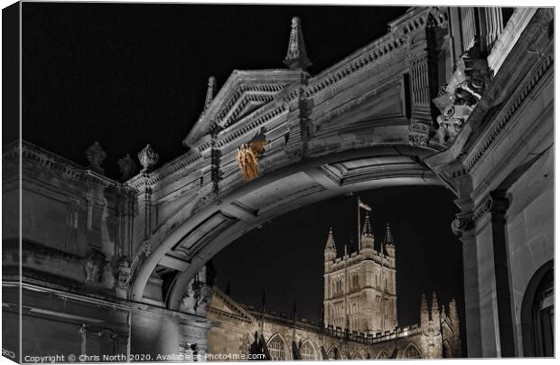 Bath Abbey and Archway. Canvas Print by Chris North