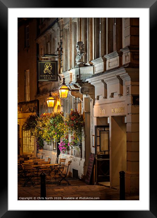 The Garrick's Head pub in Bath. Framed Mounted Print by Chris North