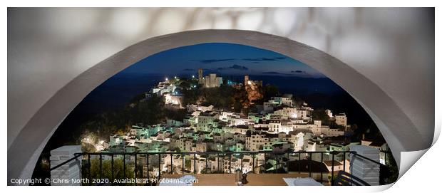 Casares, dinner for two. Print by Chris North