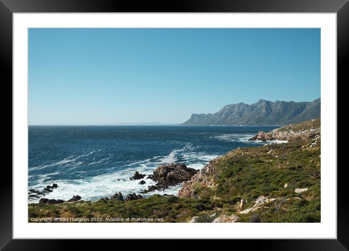Clarence Drive, To Gordons Bay, South Africa Framed Mounted Print by Rika Hodgson