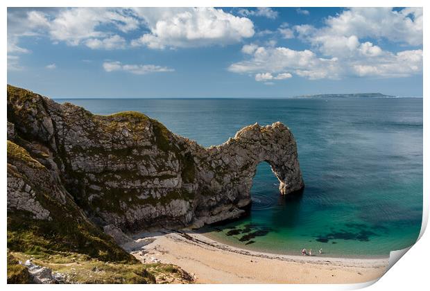 Bright day at Durdle Door Print by Wendy Williams CPAGB