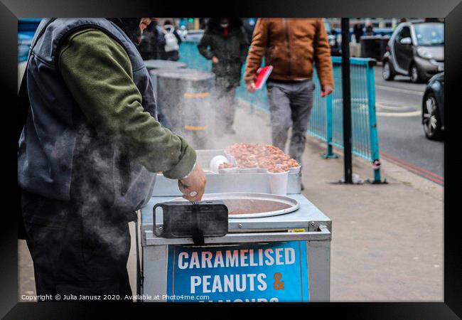 Caramelised peanut stand  Framed Print by Julia Janusz