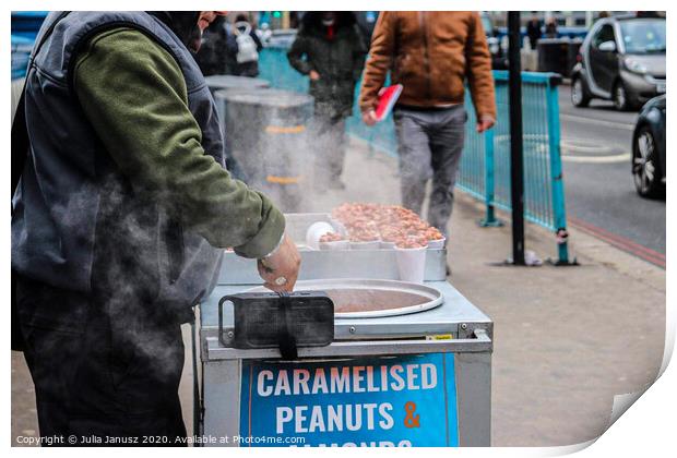 Caramelised peanut stand  Print by Julia Janusz