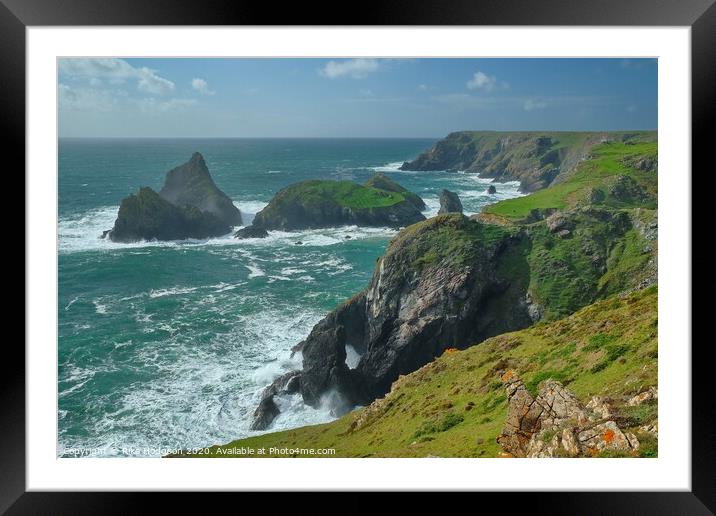 Kynance Cove, The Lizard Peninsula, Cornwall,  Eng Framed Mounted Print by Rika Hodgson