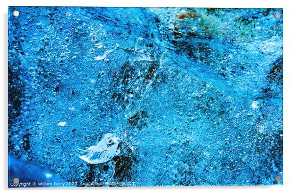 Glacier Ice Abstract Torres del Paine National Park Chile Acrylic by William Perry