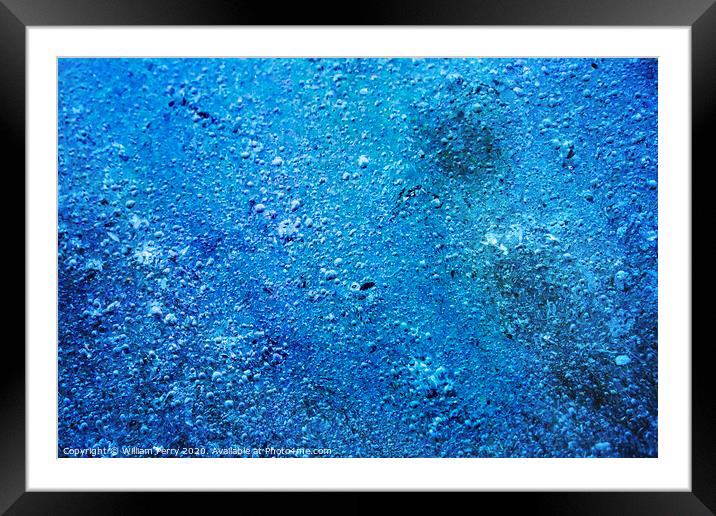 Glacier Ice Abstract Torres del Paine National Park Chile Framed Mounted Print by William Perry