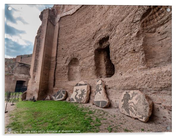 Baths of Caracalla in ancient Rome, Italy Acrylic by Frank Bach