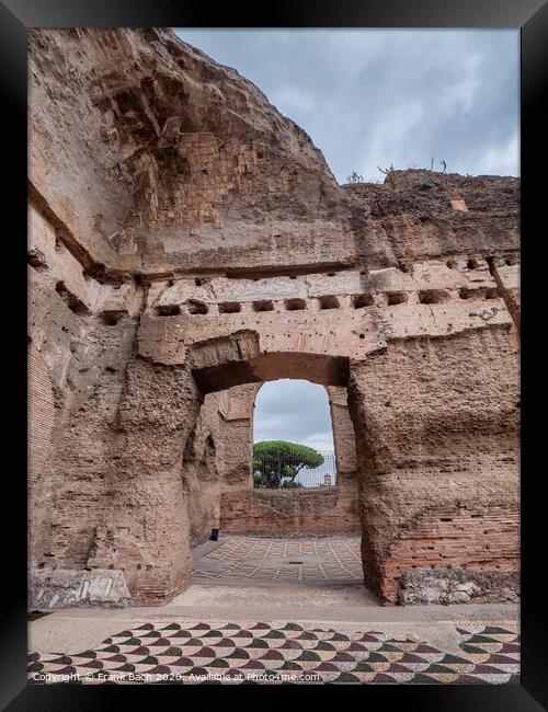 Baths of Caracalla in ancient Rome, Italy Framed Print by Frank Bach