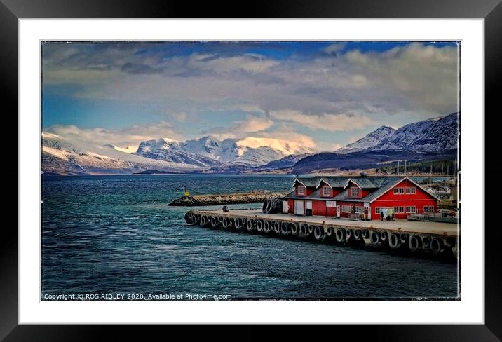  Port of Nesna Norway Framed Mounted Print by ROS RIDLEY