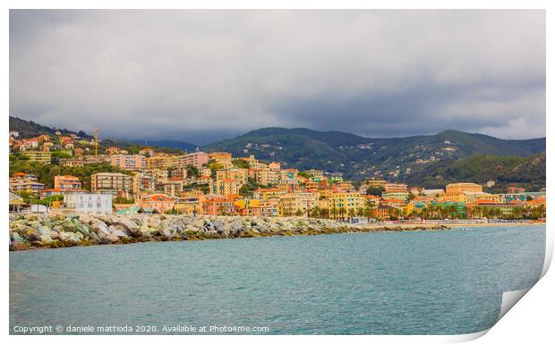panoramic view of the bay of the city of Varazze(I Print by daniele mattioda