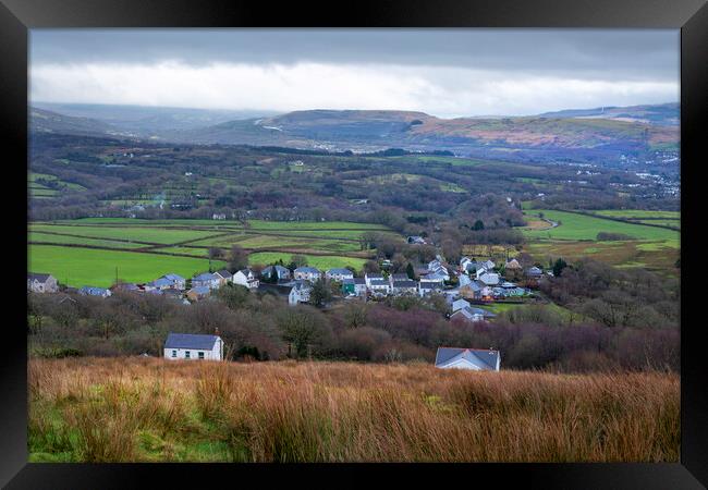 The village of Rhiwfawr in the upper Swansea Valley Framed Print by Leighton Collins