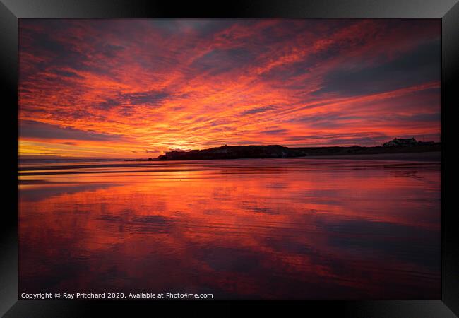 Sunrise on South Shields Beach  Framed Print by Ray Pritchard