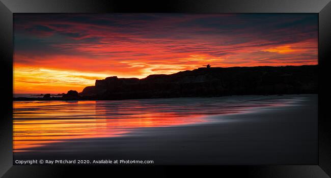 South Shields Beach Sunrise Framed Print by Ray Pritchard