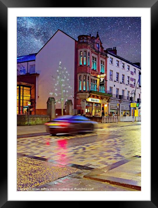 Preston City by Night Framed Mounted Print by Iain McLeod