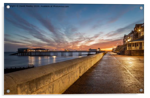 Cromer Seafront Norfolk at Dawn Acrylic by David Powley