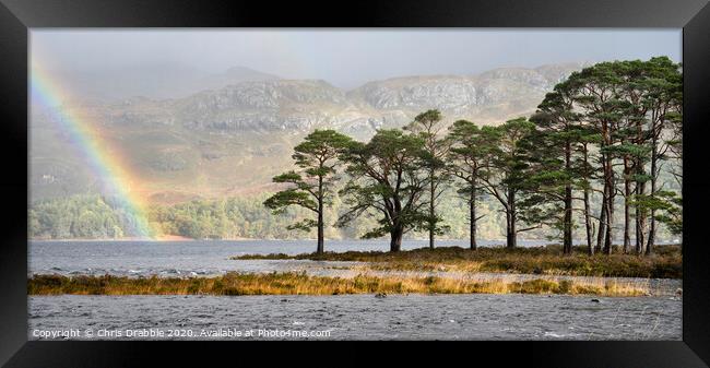 Loch Maree Rainbow Framed Print by Chris Drabble