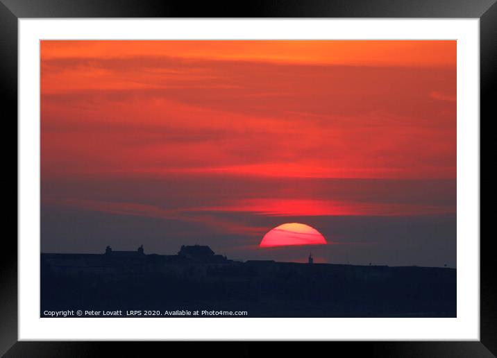 Sunset over Hilbre Island, Wirral Framed Mounted Print by Peter Lovatt  LRPS