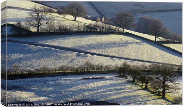 Winter in the Upper Derwent Valley Canvas Print by Chris Drabble