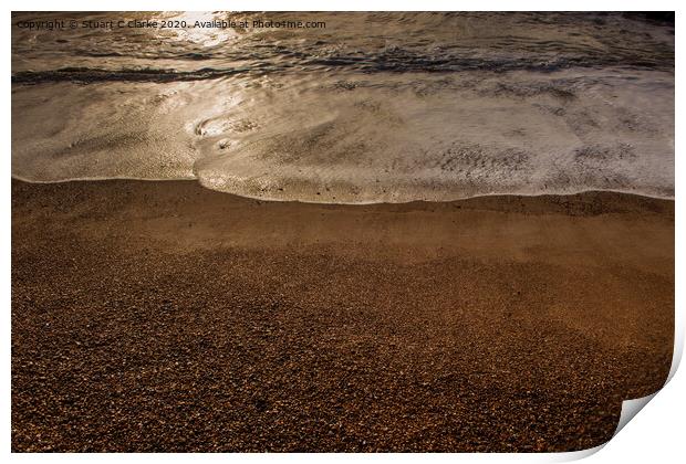 Sunny waves Print by Stuart C Clarke
