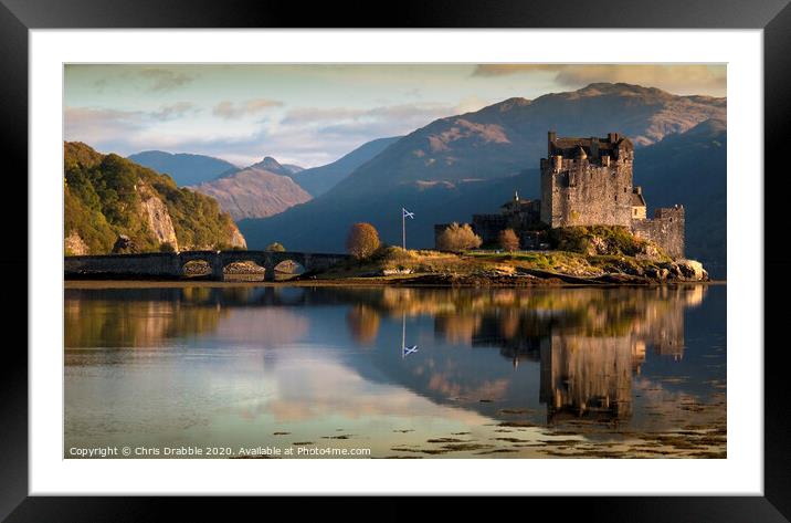 Reflections of Eilean Donan Castle Framed Mounted Print by Chris Drabble
