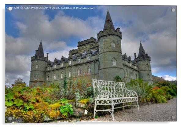 Inveraray Castle, Argyll, Scotland  Acrylic by ALBA PHOTOGRAPHY