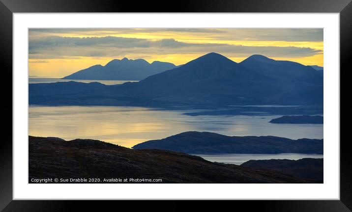 Sunset at the Bealach na Ba Framed Mounted Print by Susan Cosier